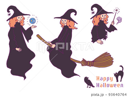 ハロウィンの魔女のイラスト素材集 ピクスタ