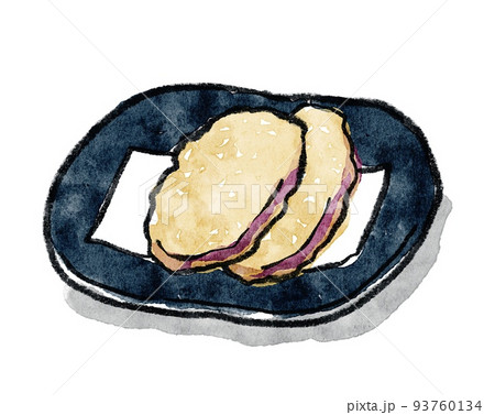 さつまいも天ぷらのイラスト素材