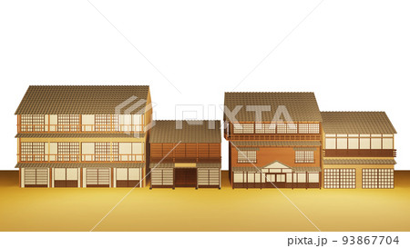 日本 家 古い家 昔の家のイラスト素材