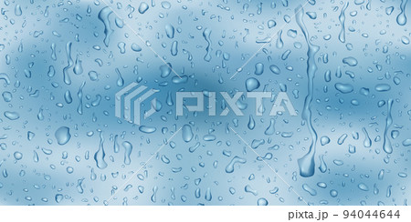 雨 ガラス 水滴 窓ガラスのイラスト素材