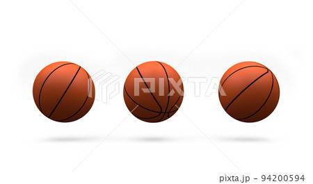 バスケ バスケットボール 立体 ３ｄのイラスト素材