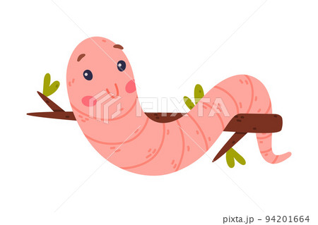 芋虫 キャラクターの写真素材