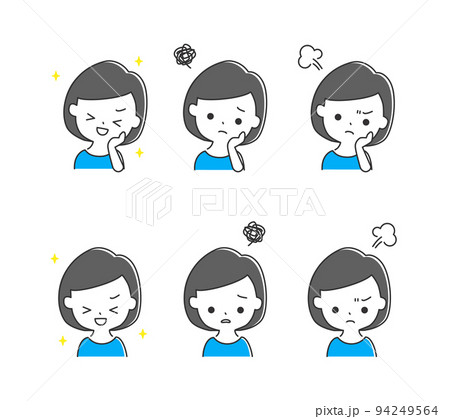 喜怒哀楽 顔のイラスト素材