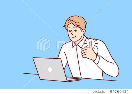 Face of man with beard. Avatar icon illustration. Businessman show thumb up  Stock Photo - Alamy