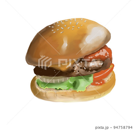 ファーストフード店のイラスト素材