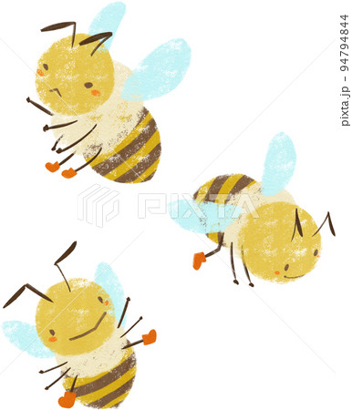 ミツバチ 蜜蜂 みつばち かわいいのイラスト素材