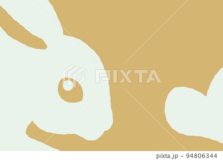 うさぎ かわいい 横顔 ウサギのイラスト素材