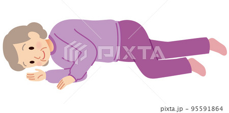 側臥位のイラスト素材
