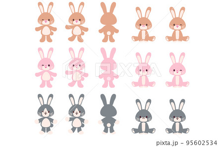 うさぎ 後ろ姿のイラスト素材
