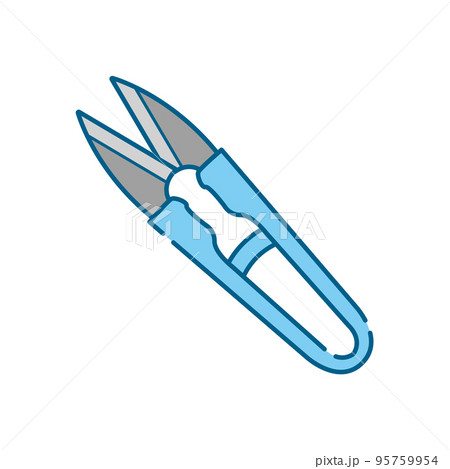 糸切りハサミのイラスト素材