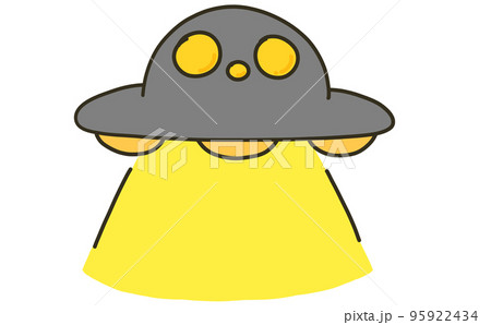 Ufo イラスト かわいい シンプルのイラスト素材
