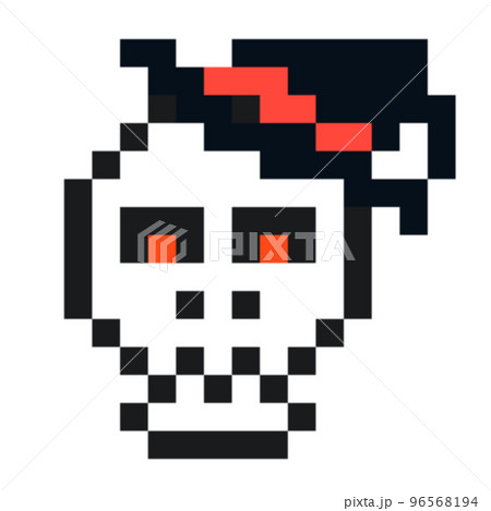 ドット絵 アイコン スカル ドットのイラスト素材 - PIXTA