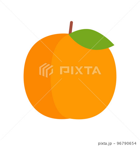 Cartoon Fruit peach number 5, digit five 18753542 Vector Art at