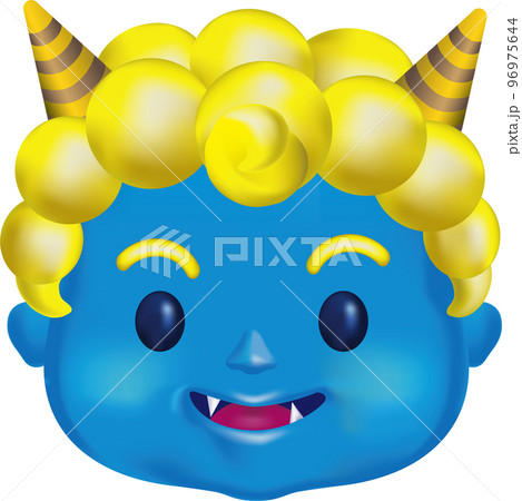 パンチパーマ 鬼の写真素材