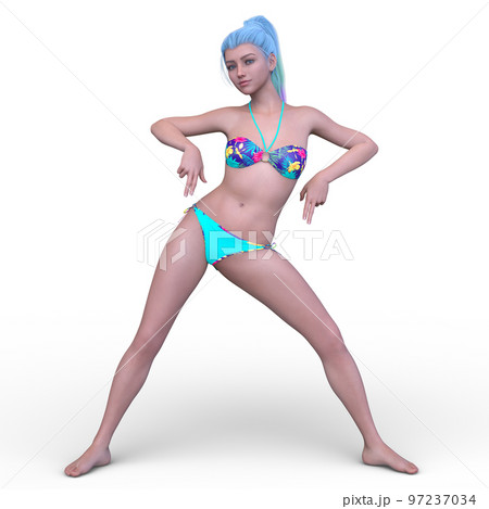 ビキニ女性のイラスト素材 - PIXTA