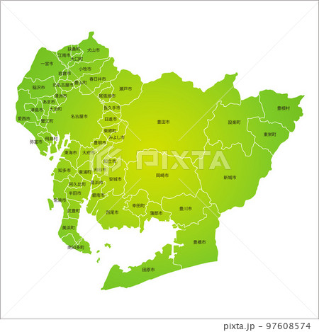 愛知県 地図 愛知県地図 尾張のイラスト素材 - PIXTA