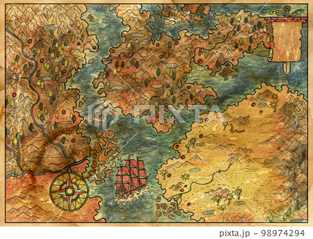 中世地図のイラスト素材 - PIXTA