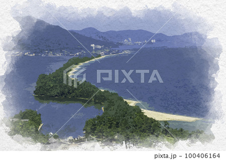 天橋立 日本三景 風景 水彩の写真素材 - PIXTA