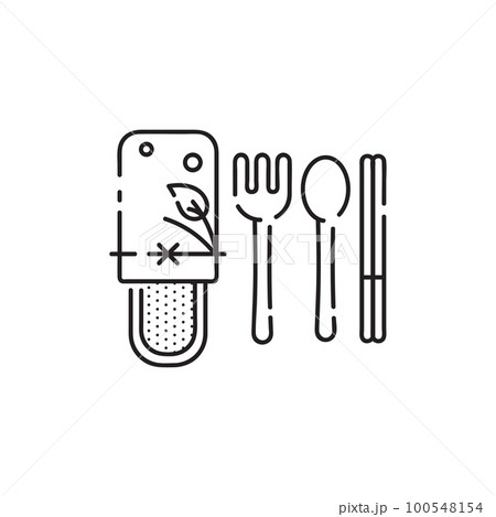 Food grade icon pictogram plastic contact fork Vector Image