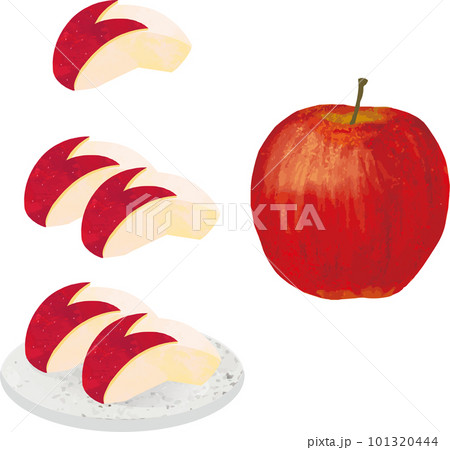 林檎 ウサギ フルーツ カットのイラスト素材 - PIXTA