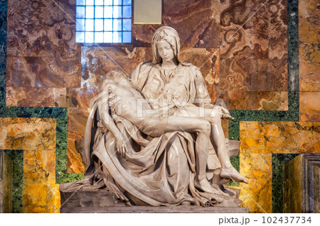 ミケランジェロ ピエタ 47cm歴史彫像美術品芸術インテリア置物西洋彫刻