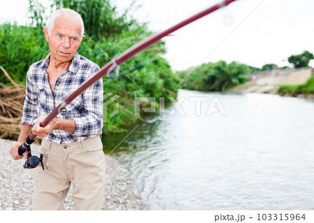 Angler Fishing Logo, Simple Outdoor Fishing Man - Stock Illustration  [108845695] - PIXTA