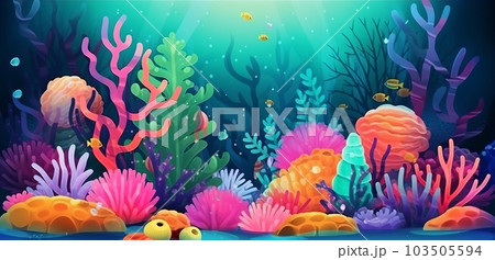 水中 イソギンチャク 海中 水槽のイラスト素材 - PIXTA