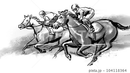 競馬 馬 競走馬 走るのイラスト素材 - PIXTA