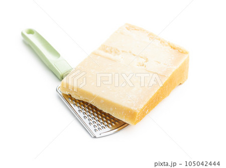 Container Filled Grated Cheese Some Chunks Stock Photo 197141111