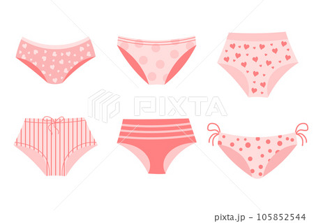 Ladies lingerie. Female underwear elements. - Stock Illustration  [102399318] - PIXTA