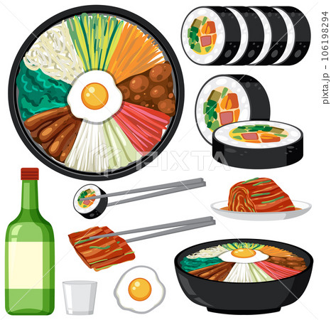 6 500+ Cuisine Coréenne Stock Illustrations, graphiques vectoriels