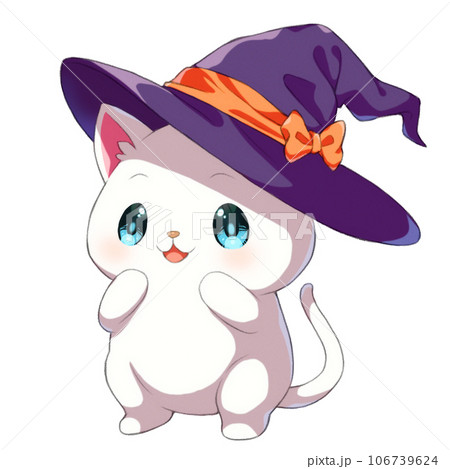 ハロウィン白猫さん｜かわいいフリーアイコン・イラストの無料