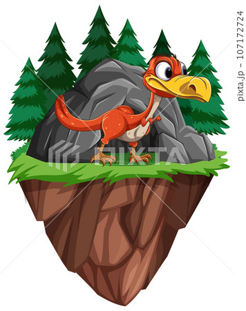 Dino Game Character Objects Vector Illustration: vetor stock (livre de  direitos) 1737951182