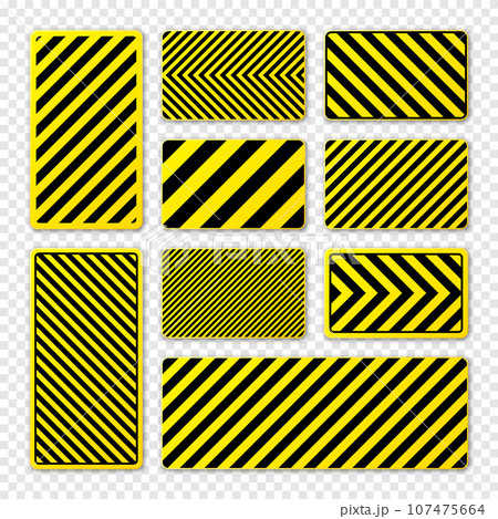 Cyberpunk black stickers. Danger warning label - Stock Illustration  [105258804] - PIXTA