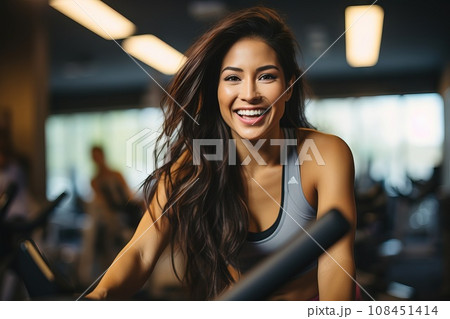 Fitness enthusiast in workout attire, engaged in various exercises