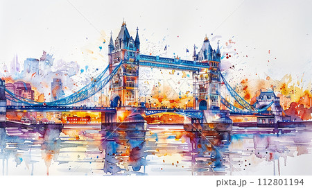 水彩画 街並み 街 ロンドンのイラスト素材 - PIXTA