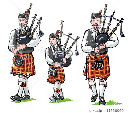 バグパイプ イラスト スコットランドの写真素材 - PIXTA