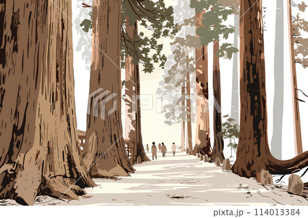 世界遺産熊野古道のイラスト素材 - PIXTA