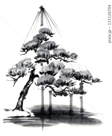 墨画の写真素材 - PIXTA