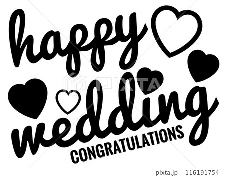 HappyWedding 文字の写真素材 - PIXTA