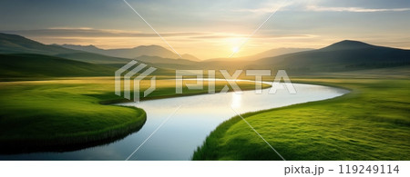 川のある風景の写真素材 - PIXTA