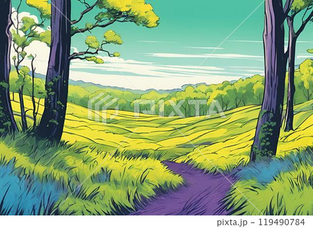 水彩画 水彩 森林 林のイラスト素材 - PIXTA