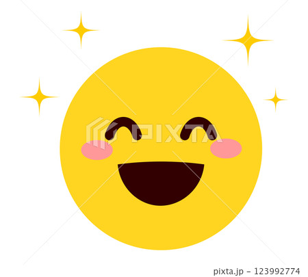 顔文字 黄色 顔 シンボルの写真素材 - PIXTA