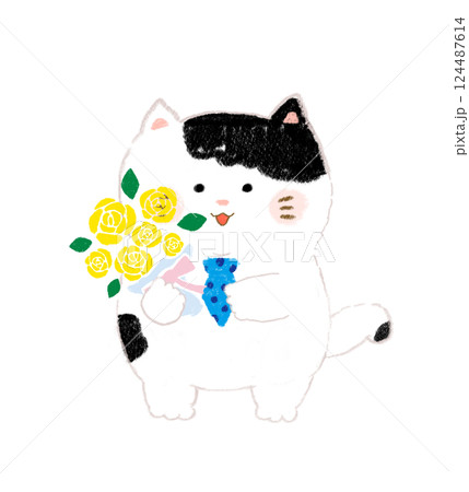 クレヨン猫のイラスト素材 - PIXTA