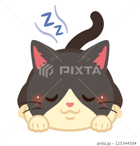 寝る 寝顔 猫 イラストのイラスト素材 - PIXTA