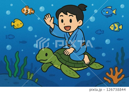 浦島太郎 海のイラスト素材 - PIXTA