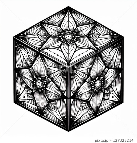 大判タペストリー⭐️マンダラ モノクロ 曼陀羅　シロクロ　白黒　ビッグサイズ 大判タペストリー⭐️マンダラ モノクロ 曼陀羅 シロクロ 白黒