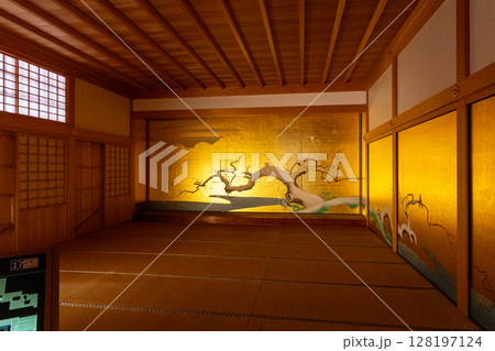 金屏風 畳 襖 和室の写真素材 - PIXTA