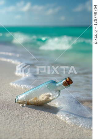 空瓶 瓶 漂流 砂浜の写真素材 - PIXTA