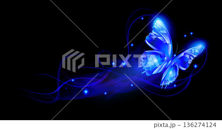 光る蝶のイラスト素材 - PIXTA